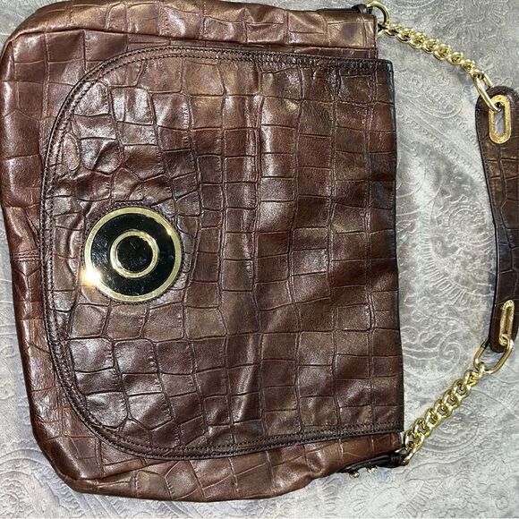 Badgley Mischa large crocodile hobo bag flap/magnetic close - Picture 11 of 14
